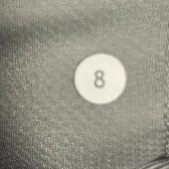 Lululemon Run With The Sun Crop Womens Leggings 8 Gray White Stripe Mesh - Picture 9 of 9